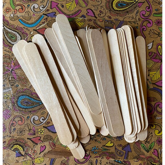 100 + Jumbo Craft Sticks, popsicle sticks, tongue depressors, mixing, Kids craft - Picture 2 of 3